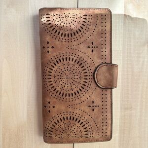 Elegant Brown Laser Cut Clutch